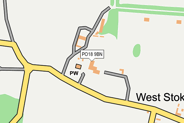 PO18 9BN map - OS OpenMap – Local (Ordnance Survey)