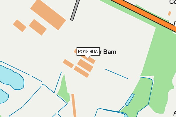 PO18 9DA map - OS OpenMap – Local (Ordnance Survey)