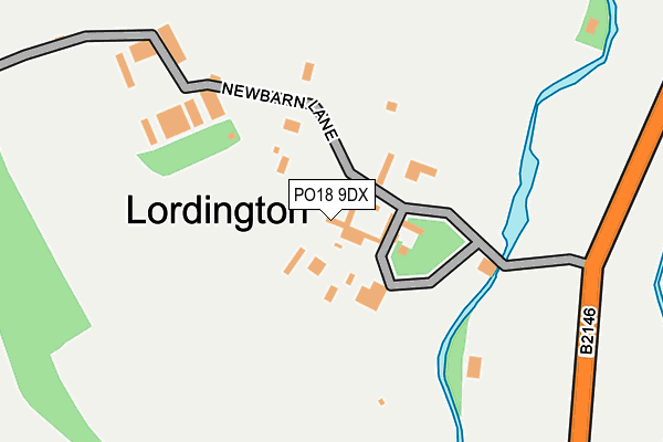 PO18 9DX map - OS OpenMap – Local (Ordnance Survey)