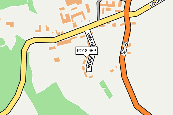 PO18 9EP map - OS OpenMap – Local (Ordnance Survey)