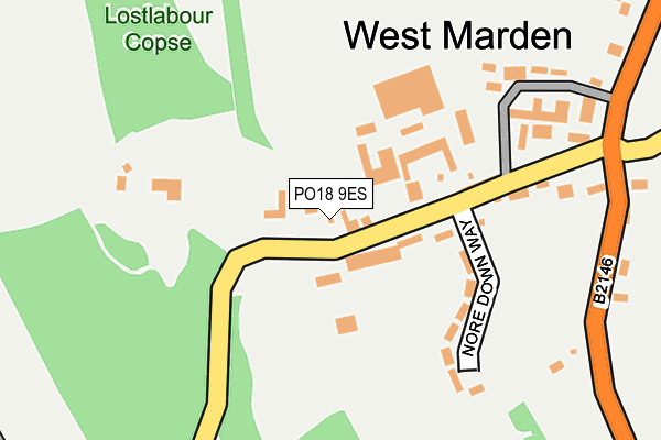 PO18 9ES map - OS OpenMap – Local (Ordnance Survey)