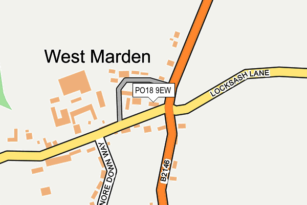 PO18 9EW map - OS OpenMap – Local (Ordnance Survey)