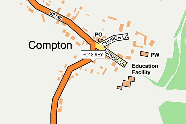 PO18 9EY map - OS OpenMap – Local (Ordnance Survey)