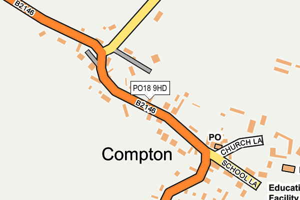 PO18 9HD map - OS OpenMap – Local (Ordnance Survey)