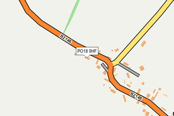PO18 9HF map - OS OpenMap – Local (Ordnance Survey)