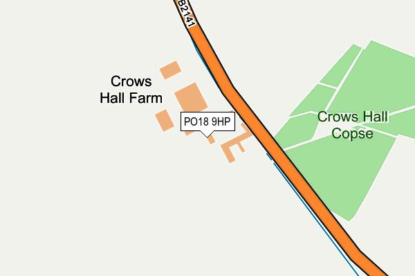 PO18 9HP map - OS OpenMap – Local (Ordnance Survey)