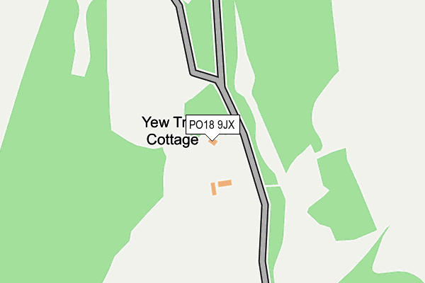 PO18 9JX map - OS OpenMap – Local (Ordnance Survey)