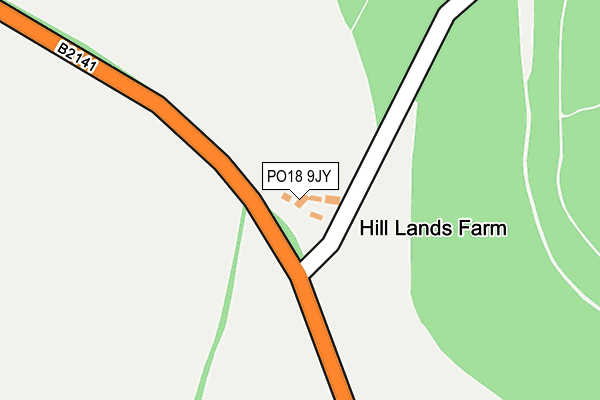 PO18 9JY map - OS OpenMap – Local (Ordnance Survey)