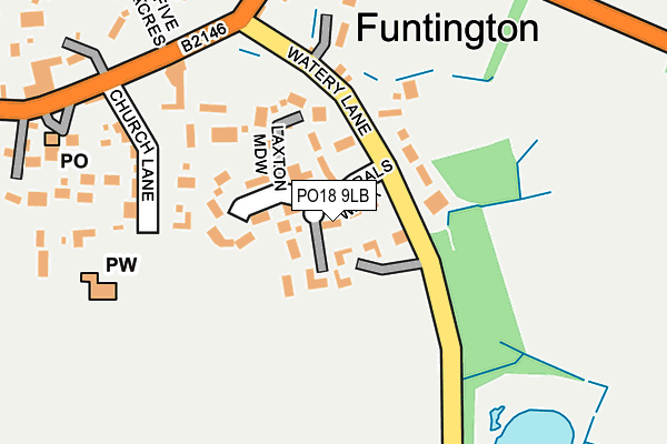 PO18 9LB map - OS OpenMap – Local (Ordnance Survey)