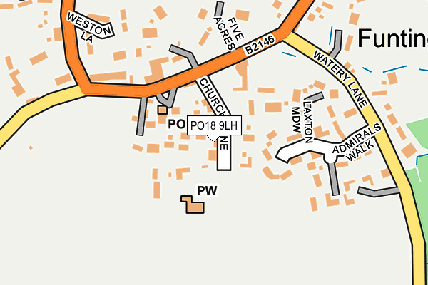 PO18 9LH map - OS OpenMap – Local (Ordnance Survey)