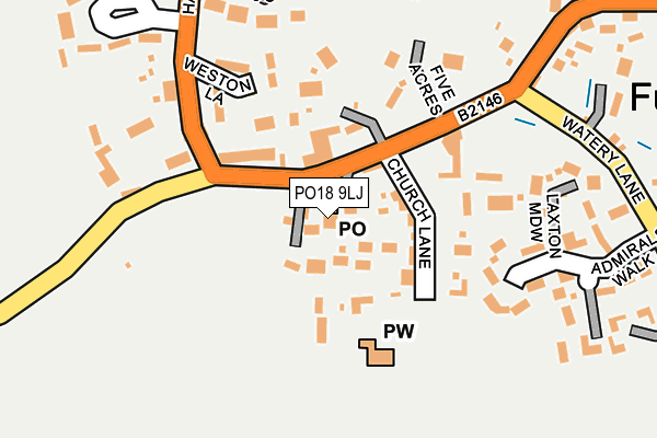 PO18 9LJ map - OS OpenMap – Local (Ordnance Survey)