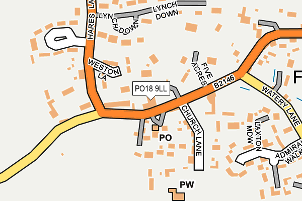 PO18 9LL map - OS OpenMap – Local (Ordnance Survey)