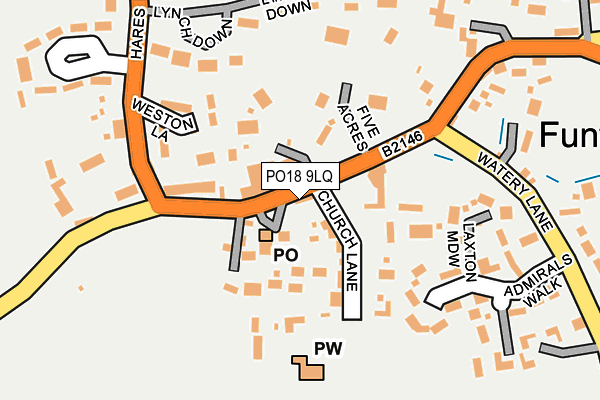 PO18 9LQ map - OS OpenMap – Local (Ordnance Survey)