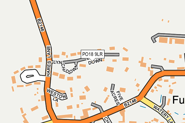 PO18 9LR map - OS OpenMap – Local (Ordnance Survey)