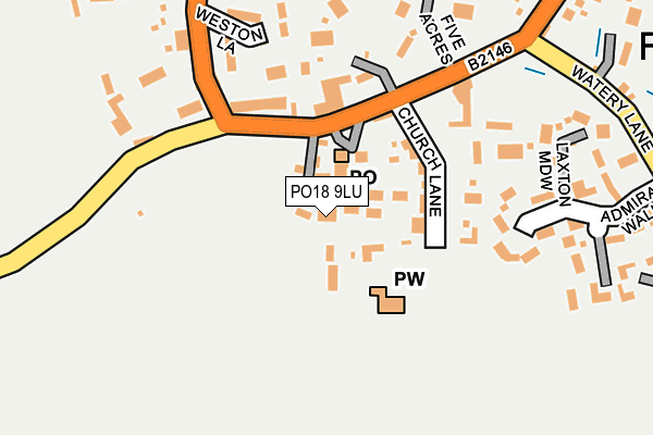 PO18 9LU map - OS OpenMap – Local (Ordnance Survey)