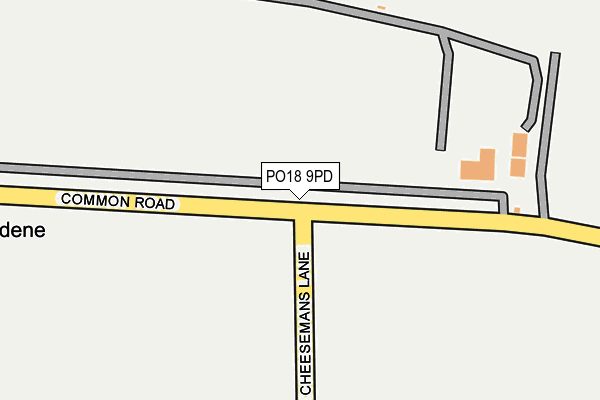 PO18 9PD map - OS OpenMap – Local (Ordnance Survey)