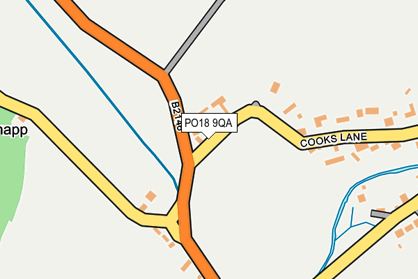 PO18 9QA map - OS OpenMap – Local (Ordnance Survey)