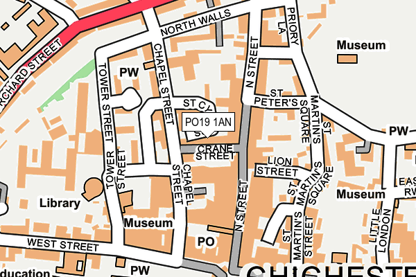 PO19 1AN map - OS OpenMap – Local (Ordnance Survey)
