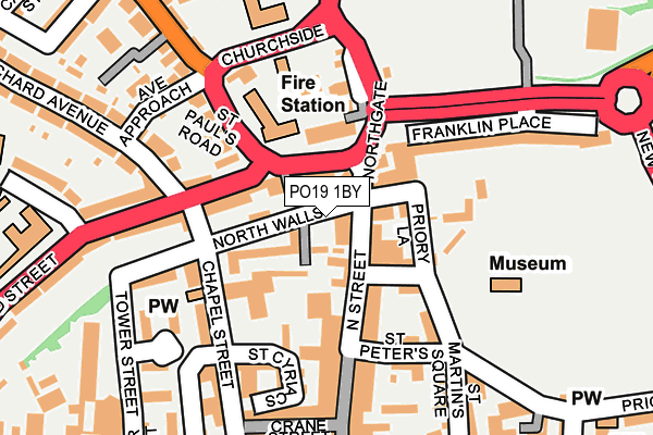 PO19 1BY map - OS OpenMap – Local (Ordnance Survey)