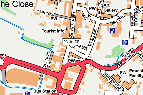 PO19 1DR map - OS OpenMap – Local (Ordnance Survey)