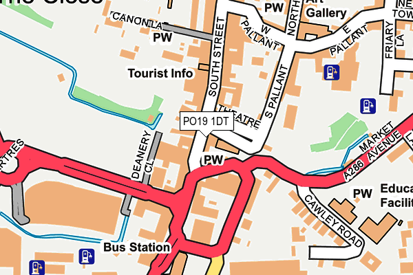 PO19 1DT map - OS OpenMap – Local (Ordnance Survey)