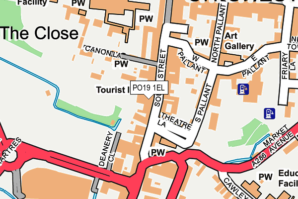 PO19 1EL map - OS OpenMap – Local (Ordnance Survey)