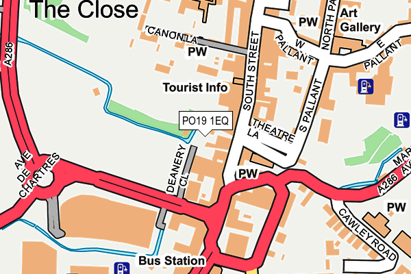 PO19 1EQ map - OS OpenMap – Local (Ordnance Survey)