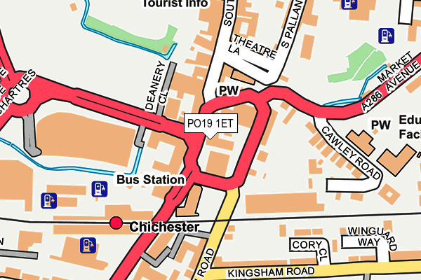 PO19 1ET map - OS OpenMap – Local (Ordnance Survey)