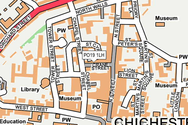 PO19 1LH map - OS OpenMap – Local (Ordnance Survey)