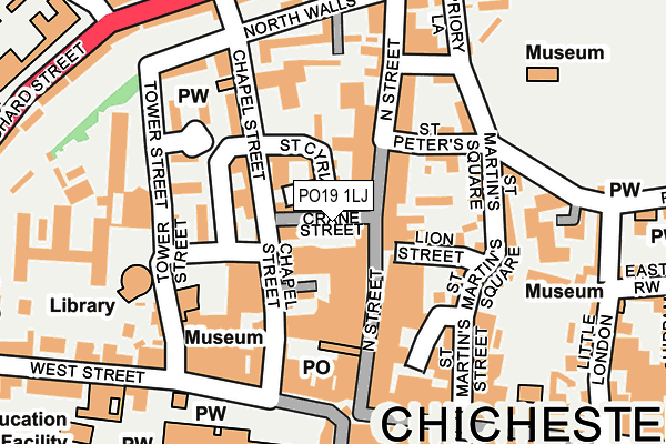 PO19 1LJ map - OS OpenMap – Local (Ordnance Survey)