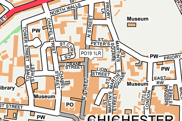 PO19 1LR map - OS OpenMap – Local (Ordnance Survey)
