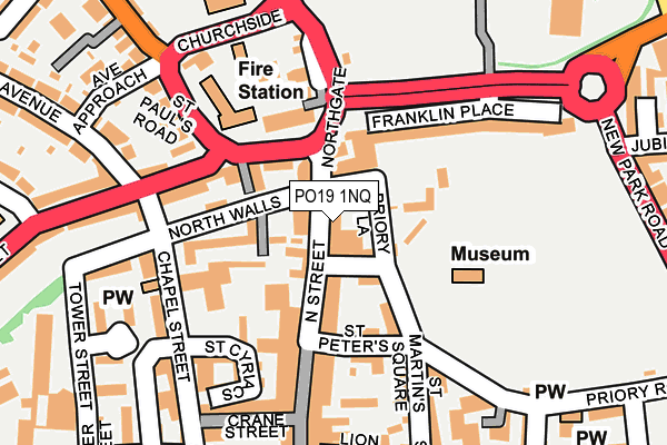 Map of FRESH BARBER CHICHESTER LTD at local scale