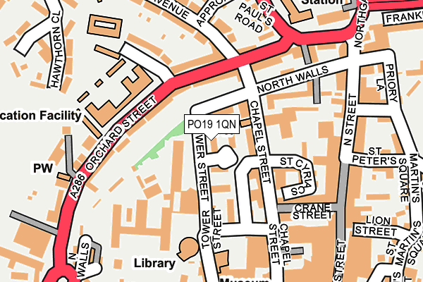 PO19 1QN map - OS OpenMap – Local (Ordnance Survey)