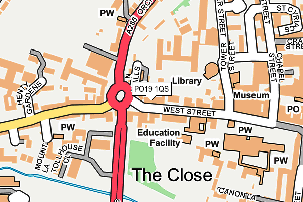 PO19 1QS map - OS OpenMap – Local (Ordnance Survey)