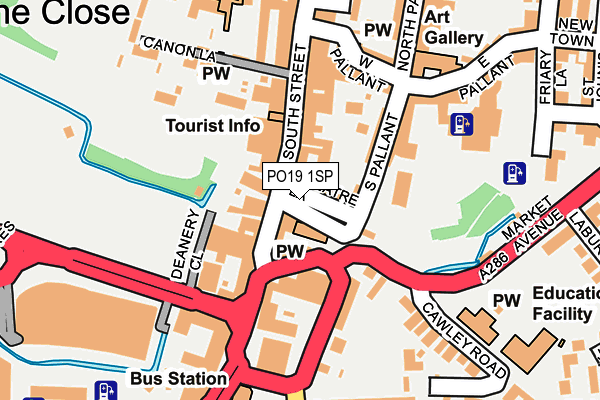 PO19 1SP map - OS OpenMap – Local (Ordnance Survey)