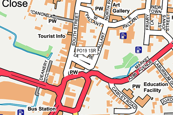 PO19 1SR map - OS OpenMap – Local (Ordnance Survey)