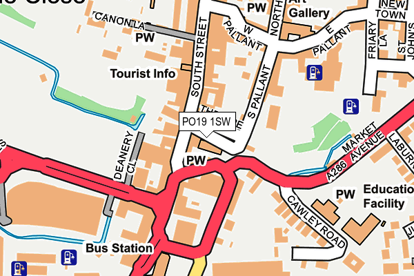 PO19 1SW map - OS OpenMap – Local (Ordnance Survey)
