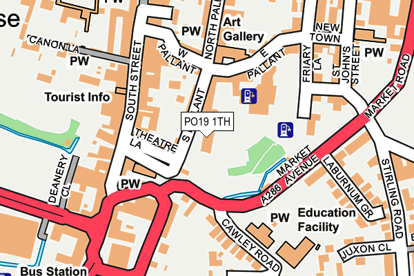 PO19 1TH map - OS OpenMap – Local (Ordnance Survey)