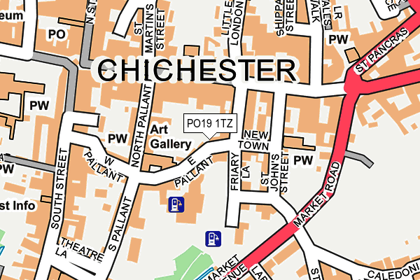 PO19 1TZ map - OS OpenMap – Local (Ordnance Survey)