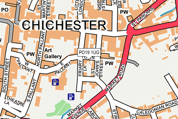PO19 1UG map - OS OpenMap – Local (Ordnance Survey)