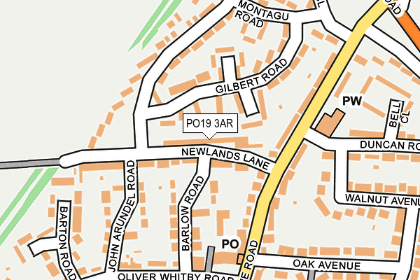 PO19 3AR map - OS OpenMap – Local (Ordnance Survey)