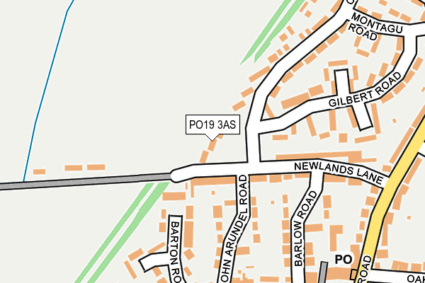 PO19 3AS map - OS OpenMap – Local (Ordnance Survey)