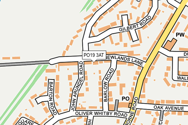 PO19 3AT map - OS OpenMap – Local (Ordnance Survey)