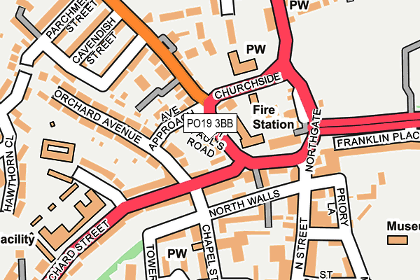 PO19 3BB map - OS OpenMap – Local (Ordnance Survey)