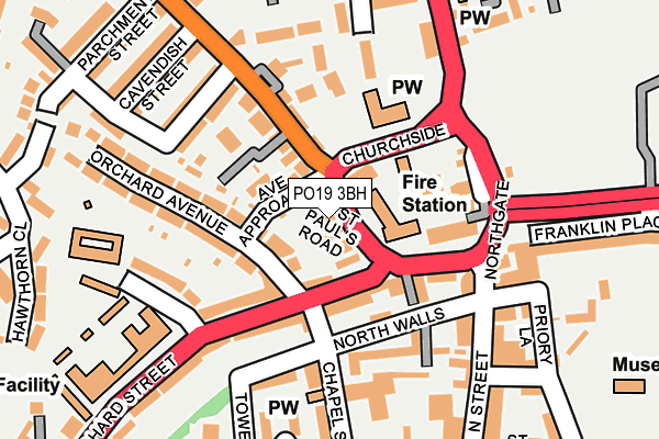 PO19 3BH map - OS OpenMap – Local (Ordnance Survey)
