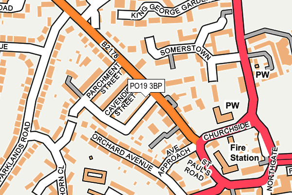PO19 3BP map - OS OpenMap – Local (Ordnance Survey)