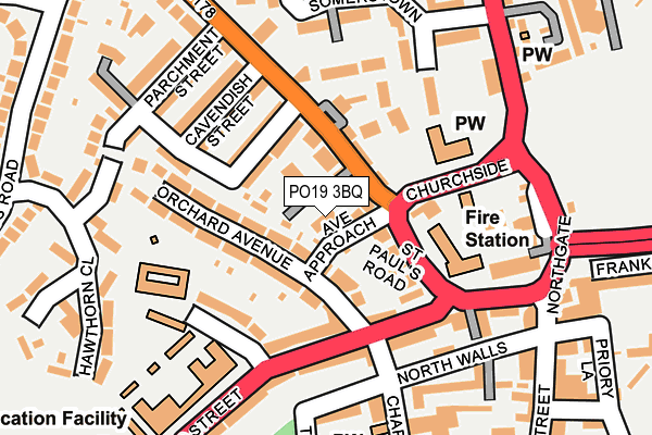 PO19 3BQ map - OS OpenMap – Local (Ordnance Survey)