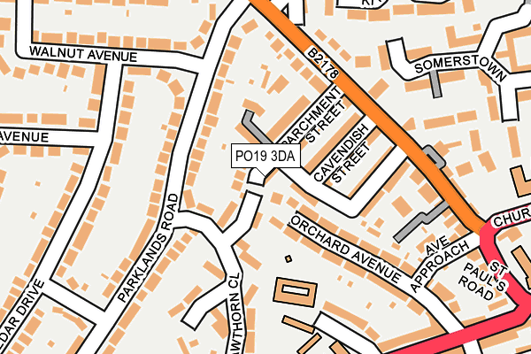 PO19 3DA map - OS OpenMap – Local (Ordnance Survey)