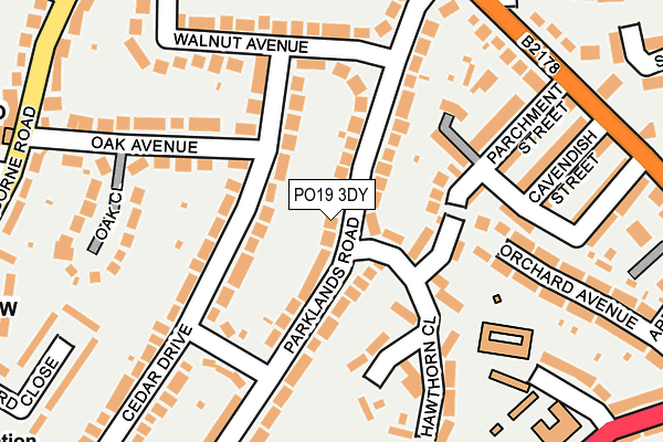 PO19 3DY map - OS OpenMap – Local (Ordnance Survey)