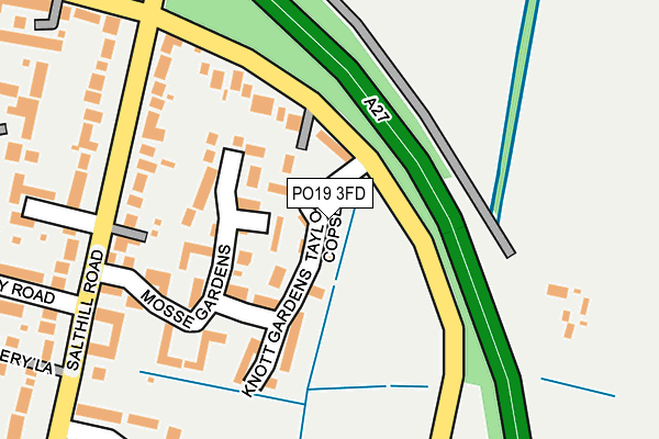 PO19 3FD map - OS OpenMap – Local (Ordnance Survey)